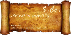 Vörös Csobán névjegykártya