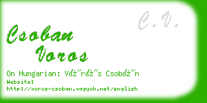 csoban voros business card
